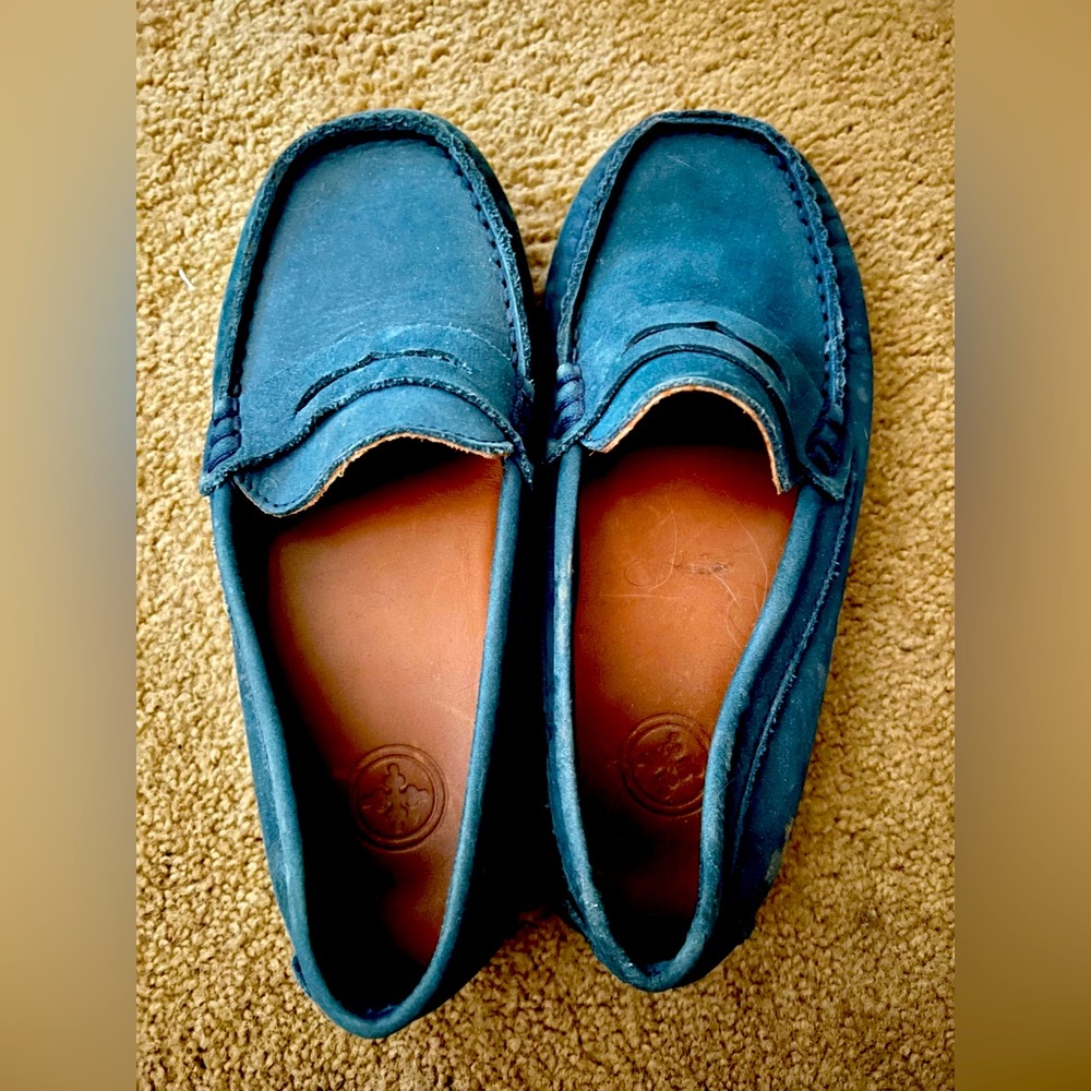 Kids loafers Charleston blue suede size 1